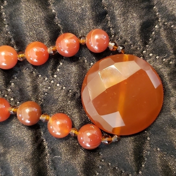 18 inch Carnelian agate necklace - Picture 1 of 5